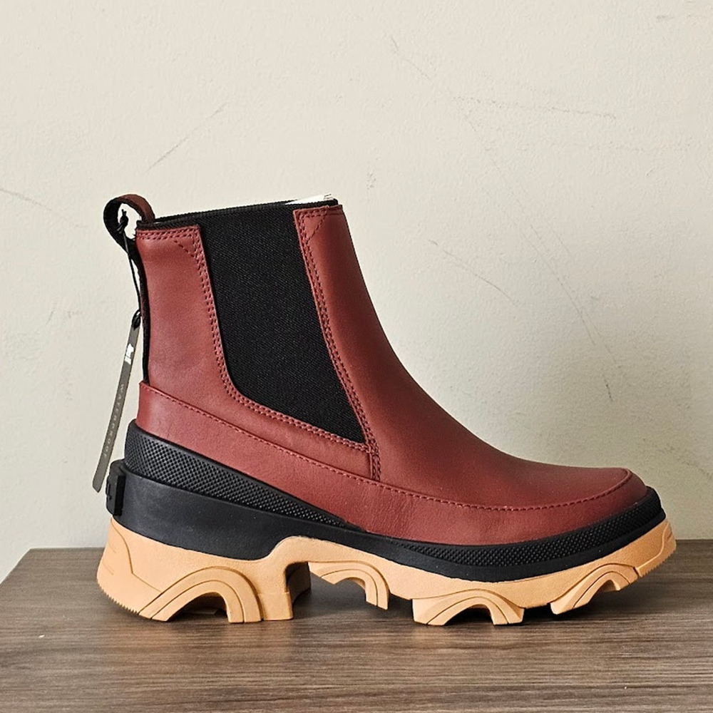 Sorel Women's Chelsea Brex Waterproof Boots Size 9.5 Spice / Black 1951221 NWT - Picture 2 of 7